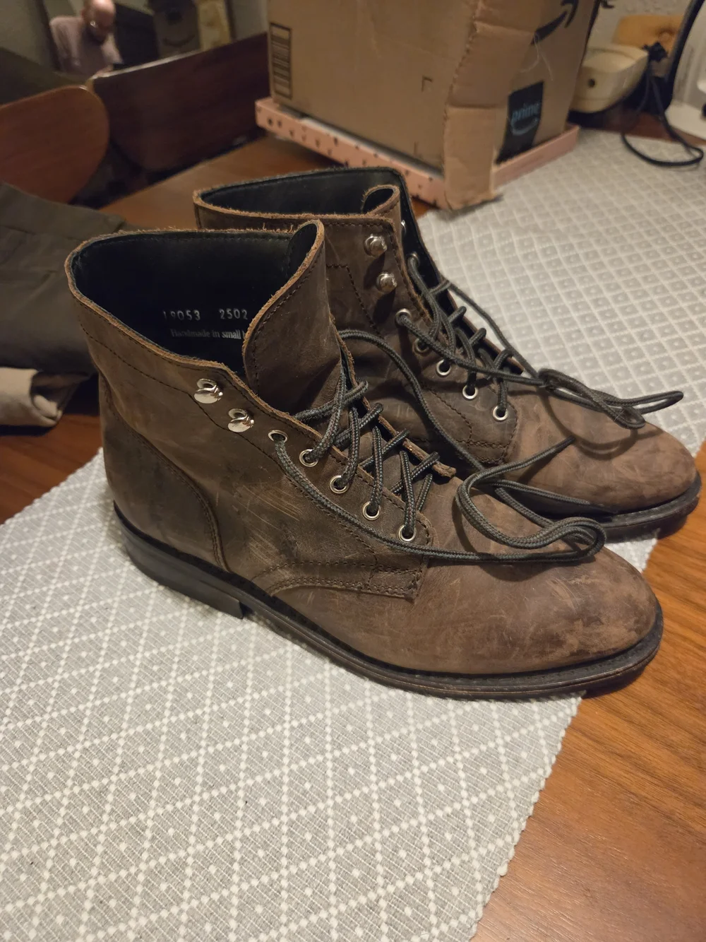 Thursday Boot Company Men's Distressed Brown Leather Lace-Up Boots